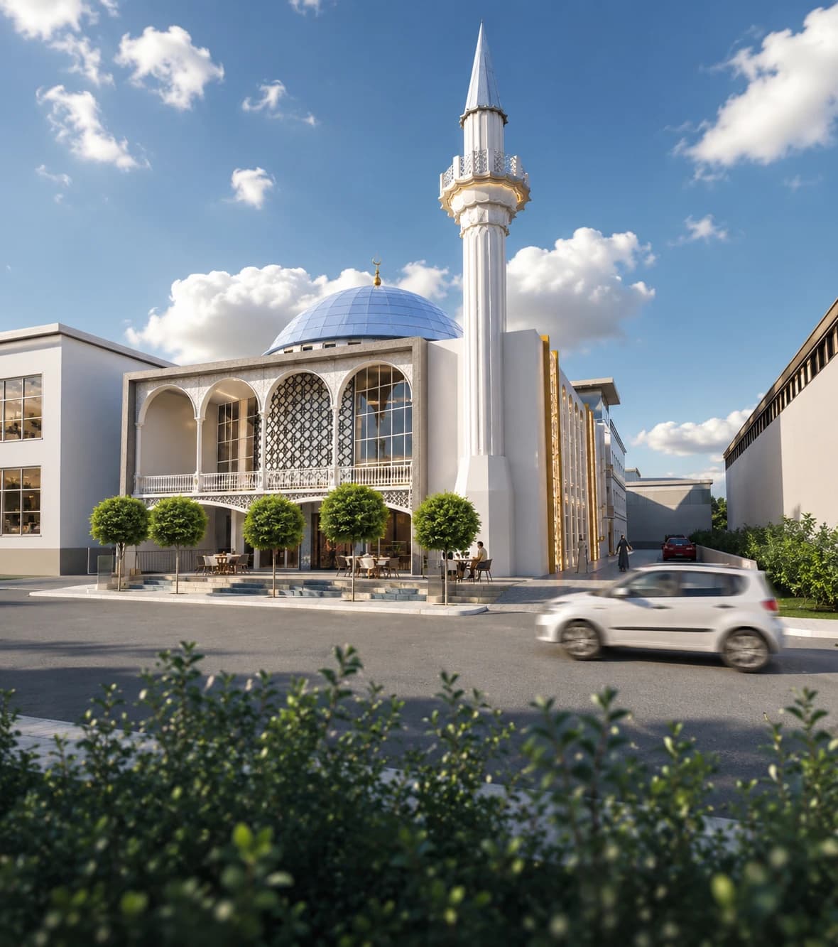DITIB Moschee Karlsruhe — Außenperspektive 1
